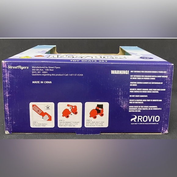 Angry Birds Toy Skate Set Shoe Size 6-12 Brand NEW in Box - Picture 5 of 5